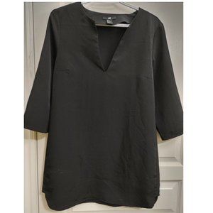H&M WOMENS BLACK TUNIC SHIRT (US10)